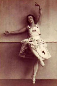 altes Foto sepia: Ballerina in Pose