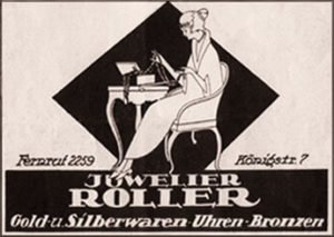 Reklame von Juwelier Roller