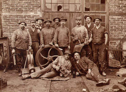 Gruppenfoto von Arbeitern