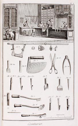 alter Stich: Werkstatt und Werkzeuge der Gürtler