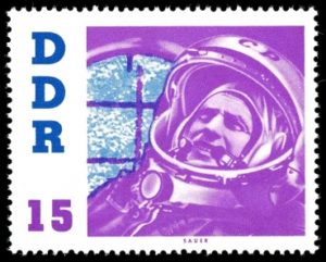 Briefmarke: sowjetischer Kosmonaut