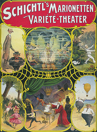 Plakat für Marionettentheater von 1908