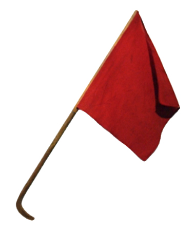 Farbfoto: rote Signalflagge