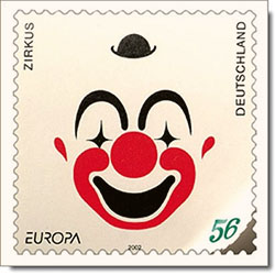 Briefmarke: Clowngesicht