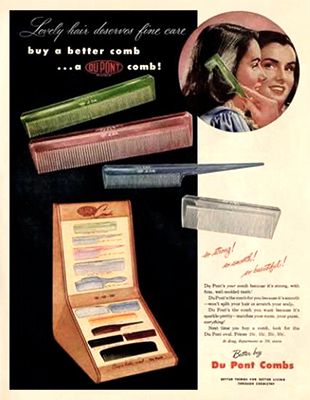 farbige Werbung für Kämme - 1948, USA