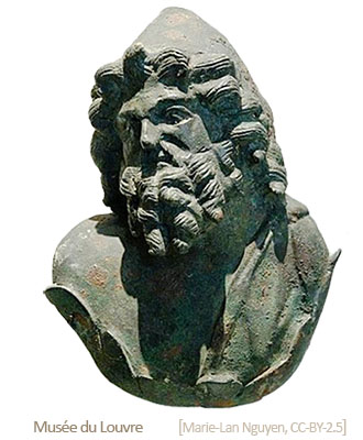 römische Bronzebüste des Vulcanus