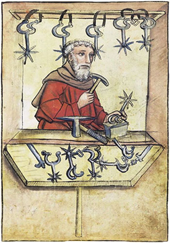 Buchmalerei: Enders fertigt Sporen an - 1457
