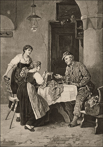 Lihto: Mann bietet zwei Frauen günstigen Perlenschmuck an - 1889