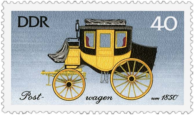 Briefmarke: Postkutsche für vier Personen