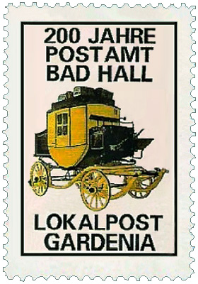 Briefmarke: gelbe Postkutsche