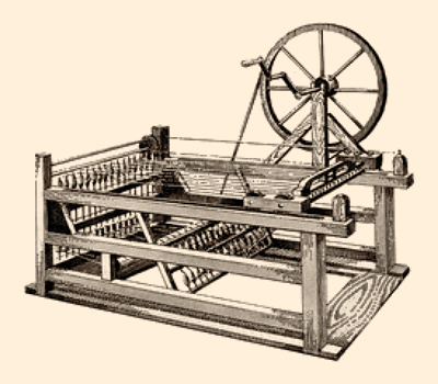 Kupferstich: grafische Darstellung der Maschine - um 1760