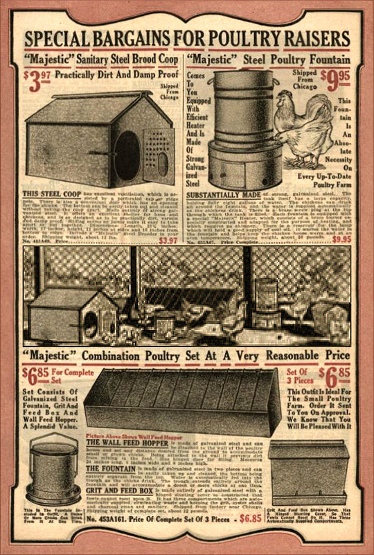 Werbanzeige: Vorrichtungen für Geflügelzucht - 1921, USA