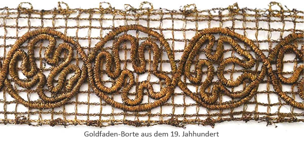 Farbfoto: Goldfaden-Borte - 19. Jh