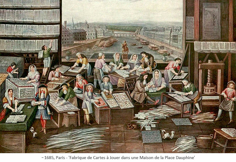 Gemälde: Pariser Kartenmacher-Fabrik ~1685