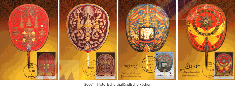Briefmarken: Hist. thailändische Fächer - 2007, TH