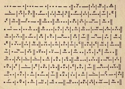 Text im Morsecode verfasst