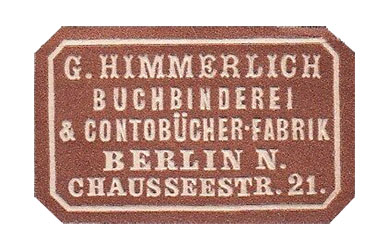 Siegelmarke Buchbinderei G. Himmerlich, Berlin