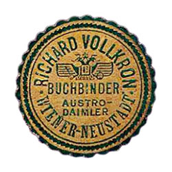 Siegelmarke Buchbinderei R. Vollkron, Wien