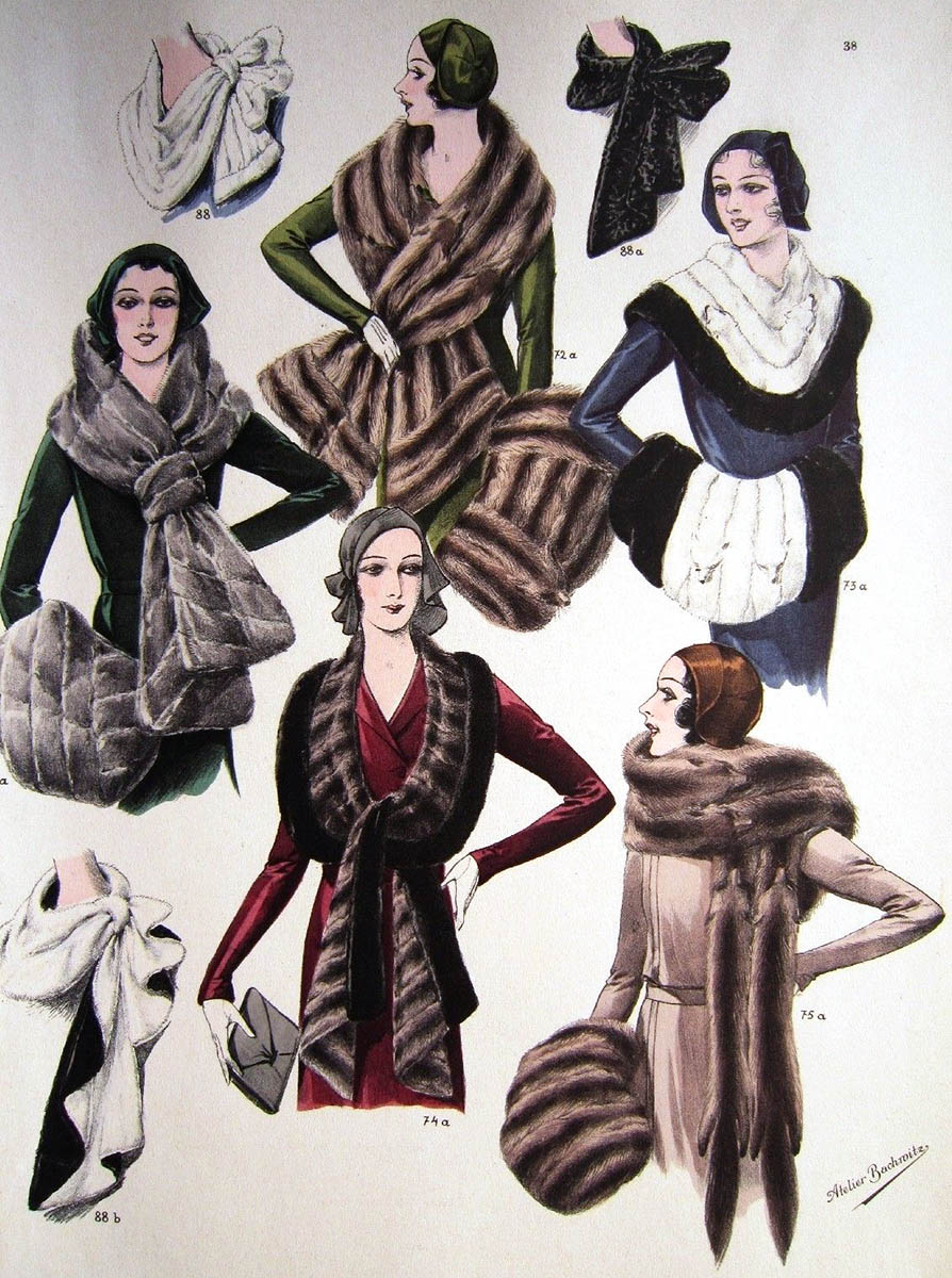 Reklame: Pelzmode für die Frau von 1920