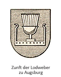 Zeichnung: Zunftwappen der Lodweber zu Augsburg