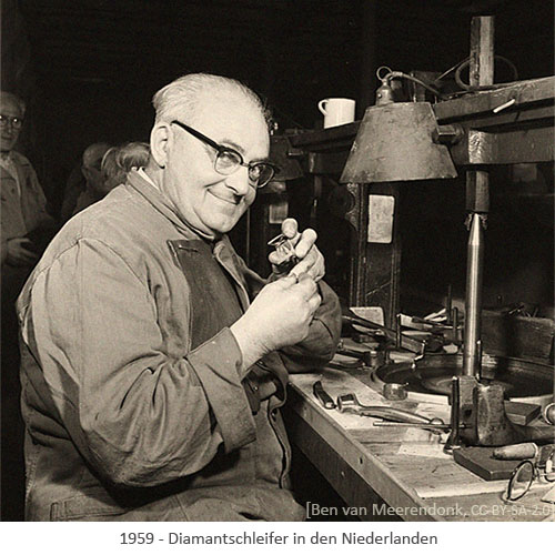 sw Foto: Diamantschleifer in den Niederlanden - 1959