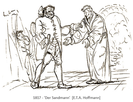 Zeichnung: Illustration zur Novelle 'Der Sandmann' - 1817