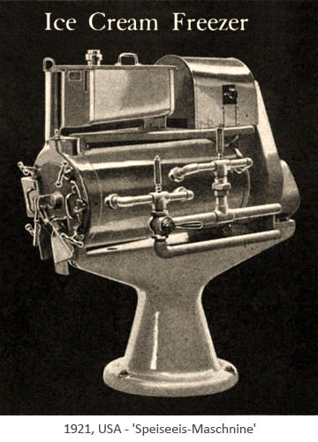 sw Litho: Speiseeis-Maschine - 1921, USA