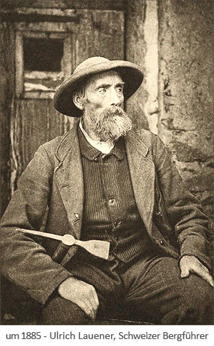 sw Foto: der Schweizer Bergführer Ulrich Lauener ~1885