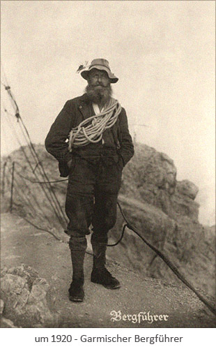 sw Foto: Garmischer Bergführer ~1920
