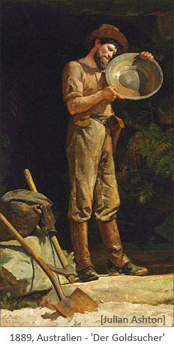 Gemälde: Der Goldsucher - 1889, Australien