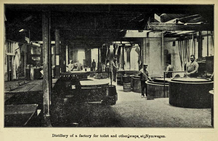altes Foto: Innenansicht einer Seifenfabrik