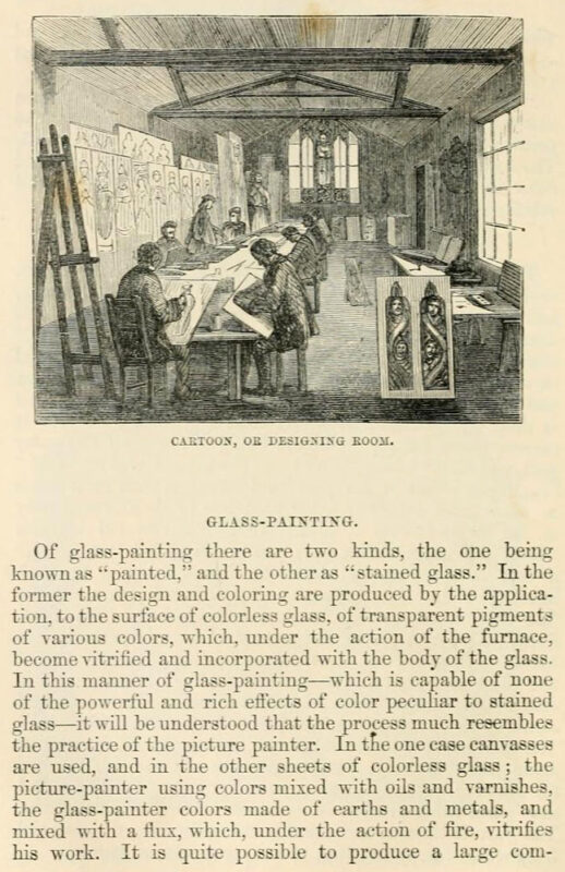 englisches Buchkapitel zum Glasmaler