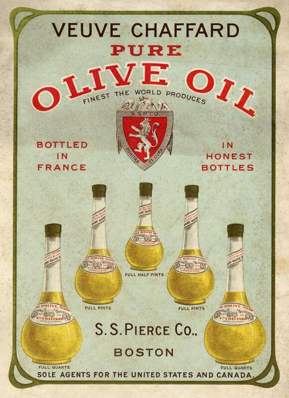 alte Werbung für Olivenöl