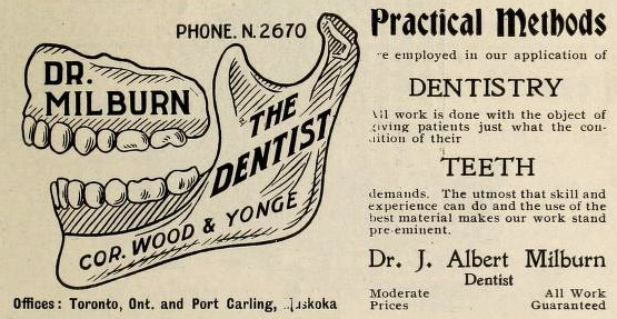 alte Zahnarztanzeige