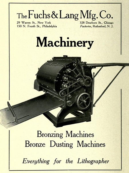 Reklame für eine Maschine