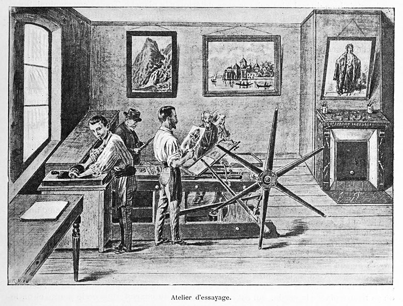 Männer arbeiten in einer Werkstatt