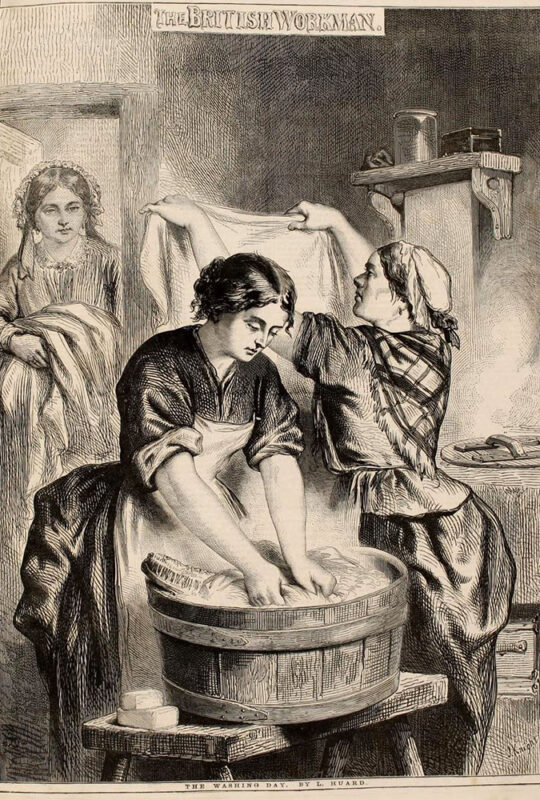 Frauen beim Wäsche waschen